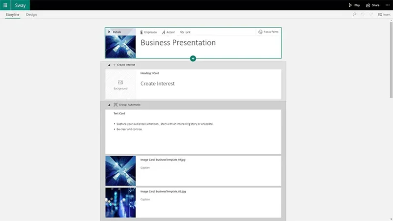Microsoft Sway , sunum programları