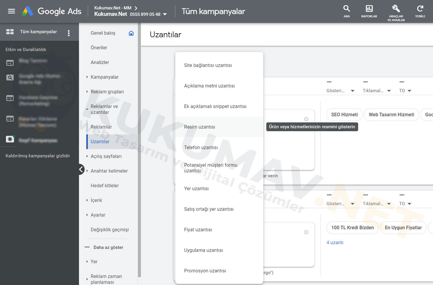 Google Resim Uzantıları Oluşturma