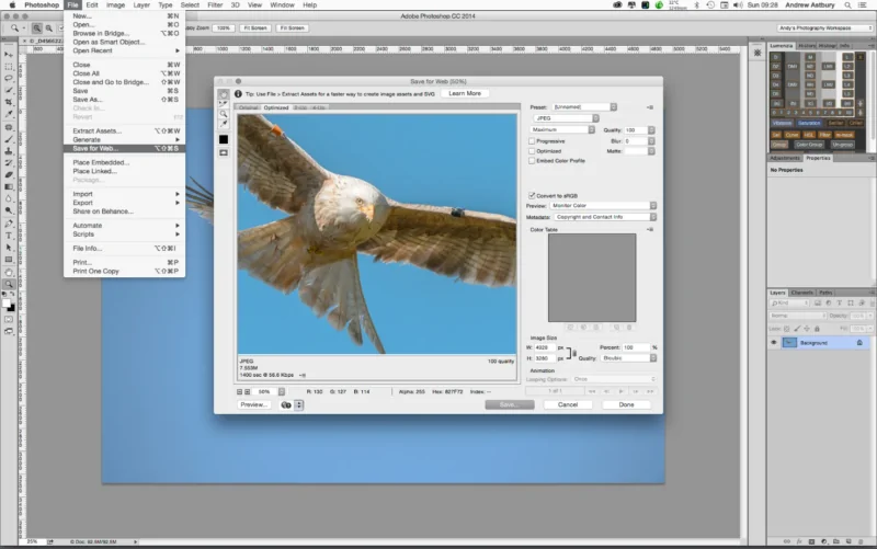 Photoshop ile resim optimizasyonu