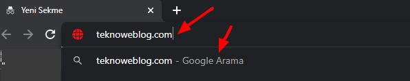 "Google üzerinde arayın veya bir URL yazın" ne demek? 2 google da arayin veya bir url yazin 1