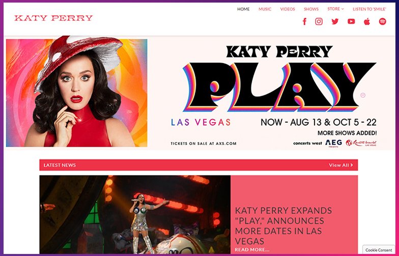 WordPressle Yapılmış Siteler - KettyPerry.com