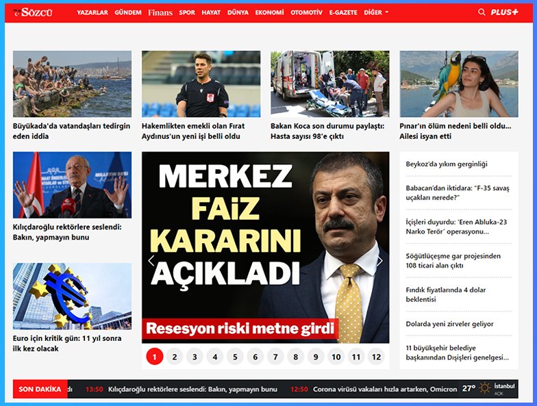 WordPressle Yapılmış Siteler - Sozcu.com.tr