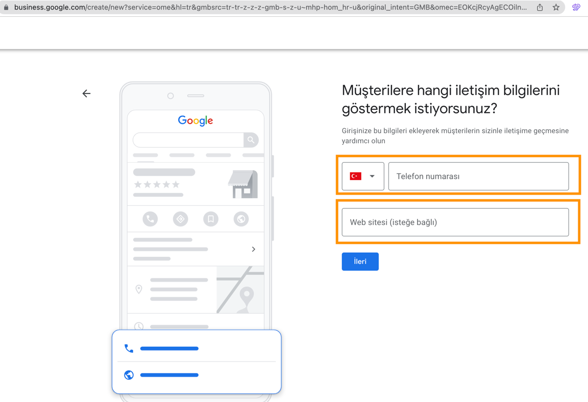 Google Benim İşletmem Yardım