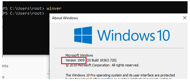 Windows 10 ve Windows 11 SSH Etkinleştirme 1 windows10 winver