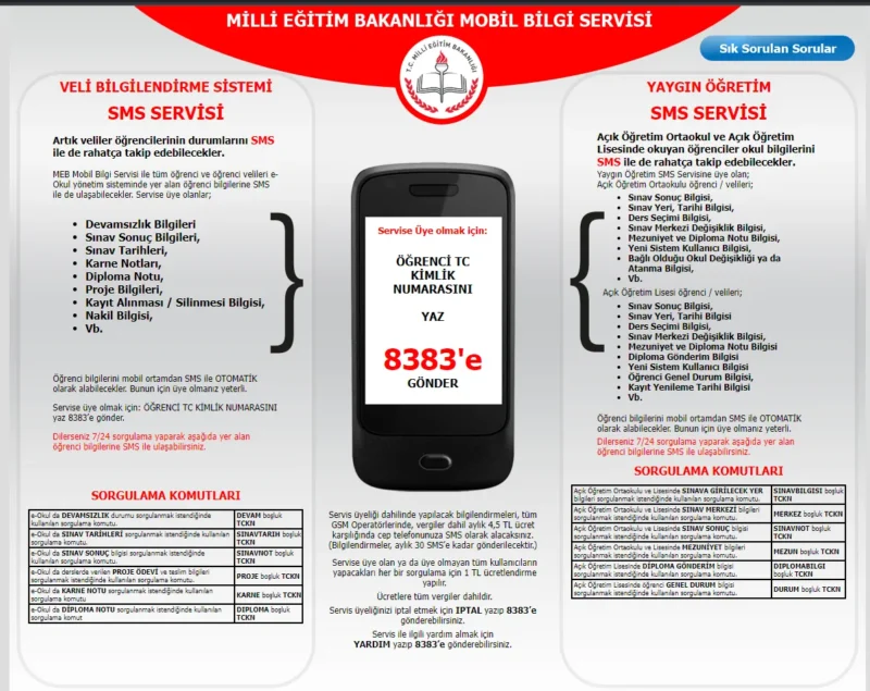 Mobil Bilgi Servisi Numara Öğrenme
