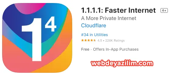 iOS - iPhone için CloudFlare DNS (1.1.1.1) Kurulumu