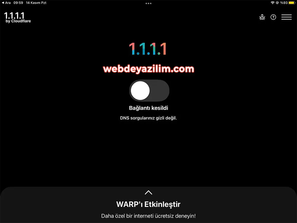 iphone için cloudflare 