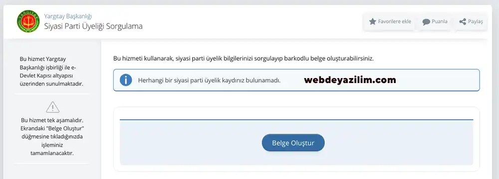 E-Devlet üzerinden siyasi parti sorgulama nasıl yapılır?