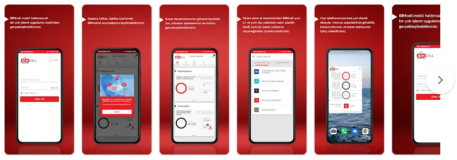 Bimcell Online işlemler uygulaması ile Bimcell TL yükleme