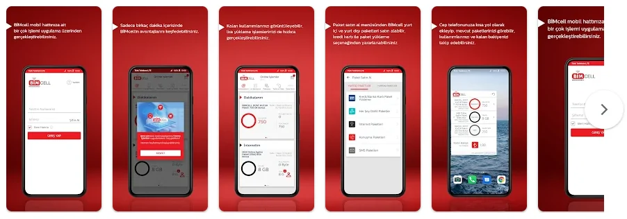 Bimcell Online işlemler uygulaması ile Bimcell TL yükleme