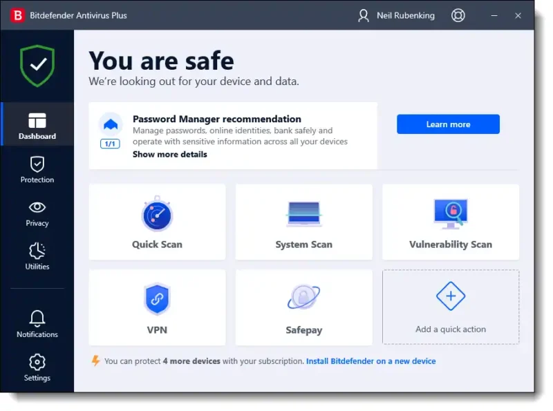 Bitdefender, her işletim sistemi ile uyumlu çalışıyor.