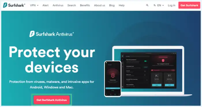 Surfshark, hepsi bir arada güvenlik paketi sunuyor.