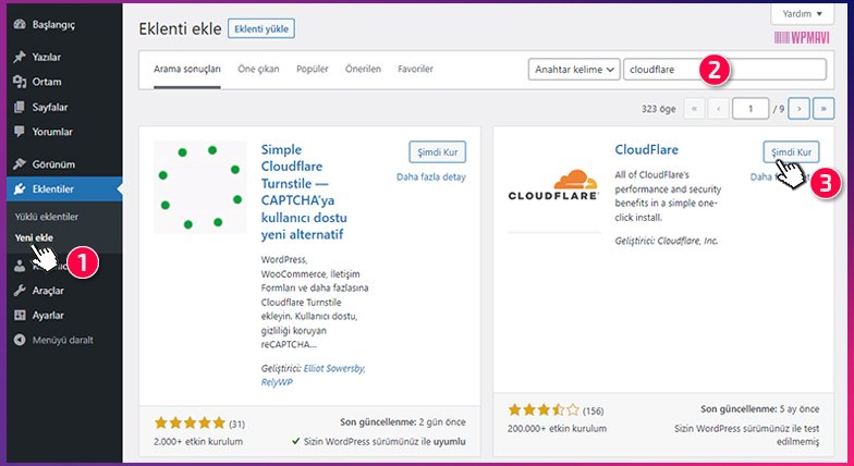 CloudFlare WordPress Kurulumu