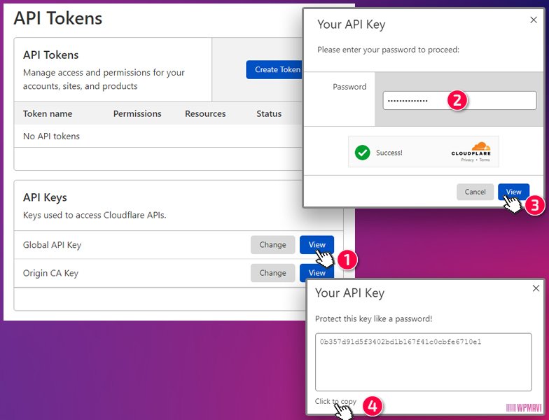 CloudFlare API Key Nerede?