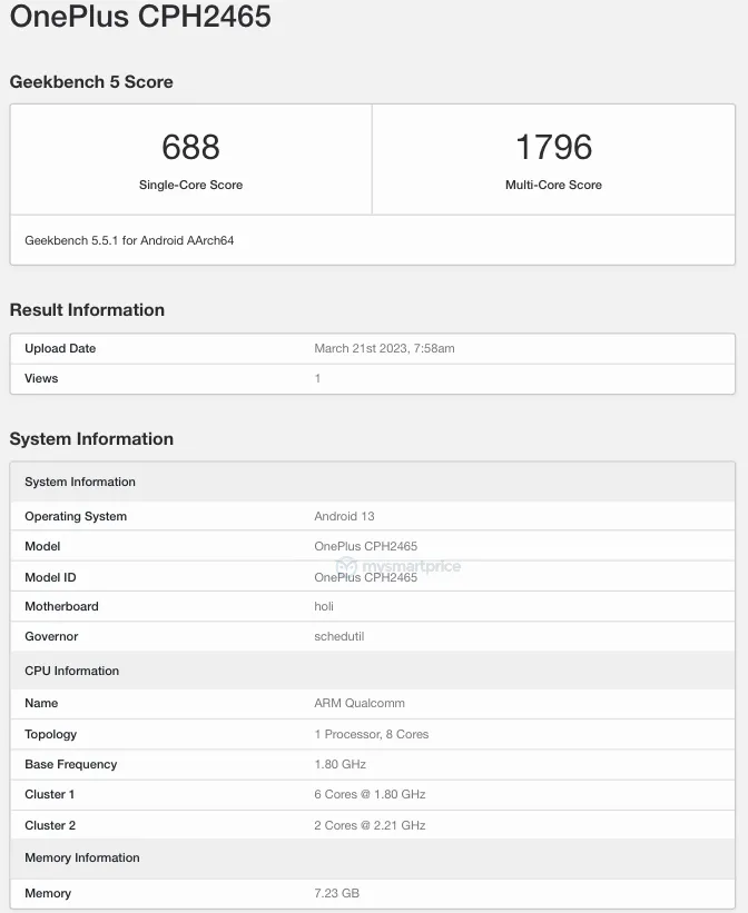 OnePlus Nord CE 3 Lite Geekbench'te ortaya çıktı
