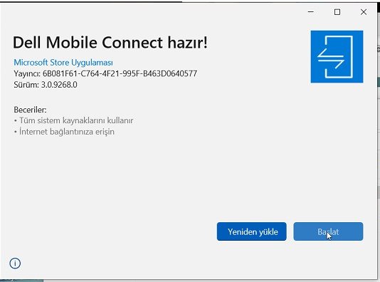 Dell Mobile Connect Hatası Çözüldü 4 connect baslatma