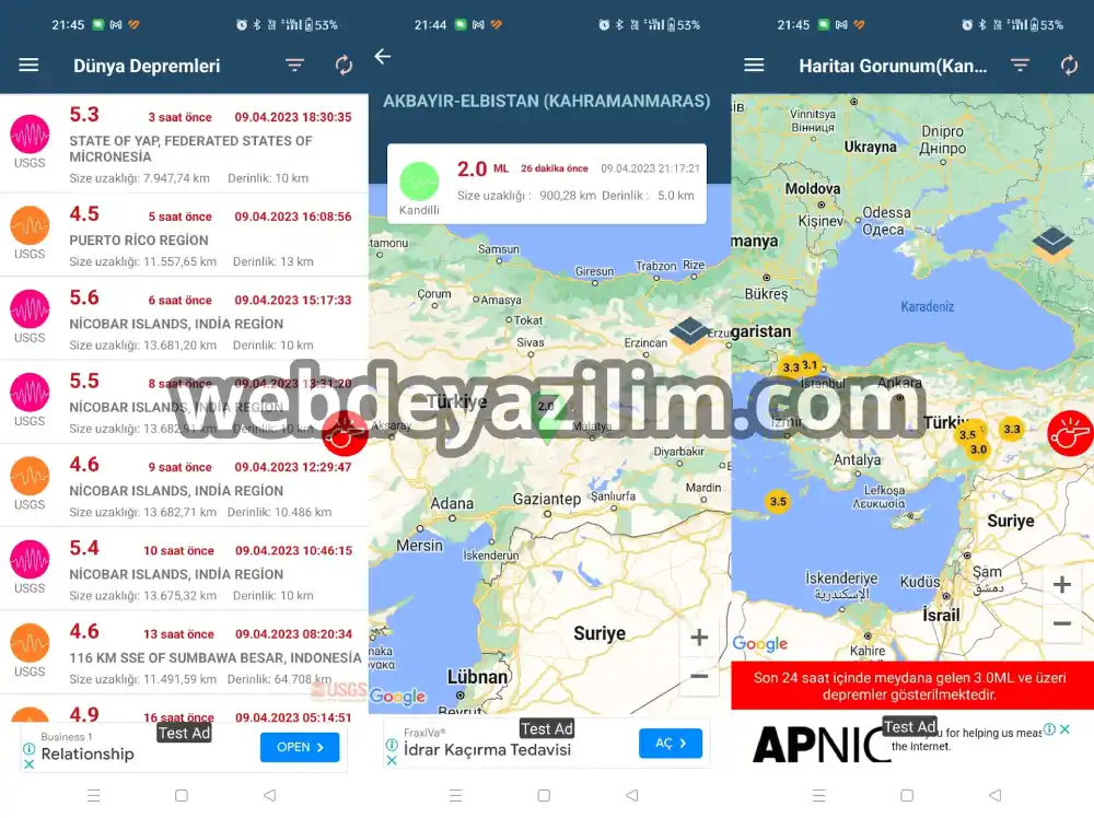Android Deprem Uyarı Sistemi Nasıl Yapılır?