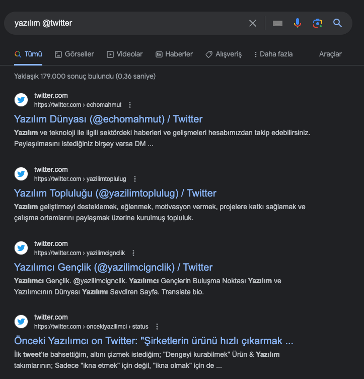 Google Arama Teknikleri